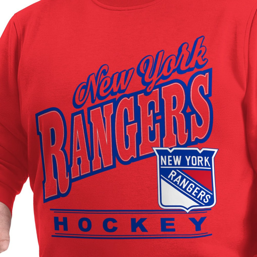 New York Rangers G-III Sports by Carl Banks Adaptive Headliner Fleece Sweatshirt