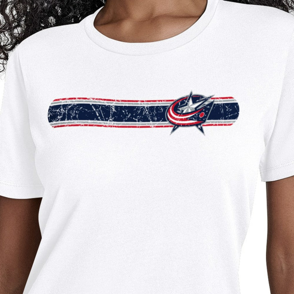 Columbus Blue Jackets Starter Women's Team Stripe T-Shirt