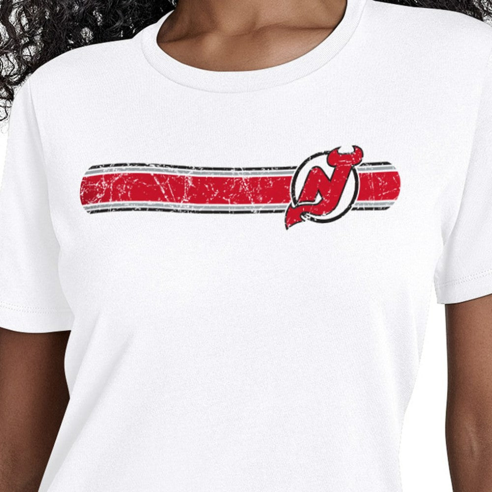 New Jersey Devils Starter Women's Team Stripe T-Shirt