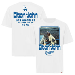 Los Angeles Dodgers x Elton John Sportiqe Unisex  Duke Oversized T-Shirt - White
