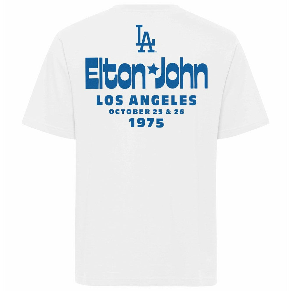 Los Angeles Dodgers x Elton John Sportiqe Unisex  Duke Oversized T-Shirt - White
