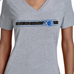 Orlando Magic Starter Women's Team Stripe V-Neck T-Shirt - Gray discount