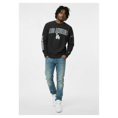 Los Angeles Dodgers Champion Reverse Weave Chenille Sweatshirt - Black