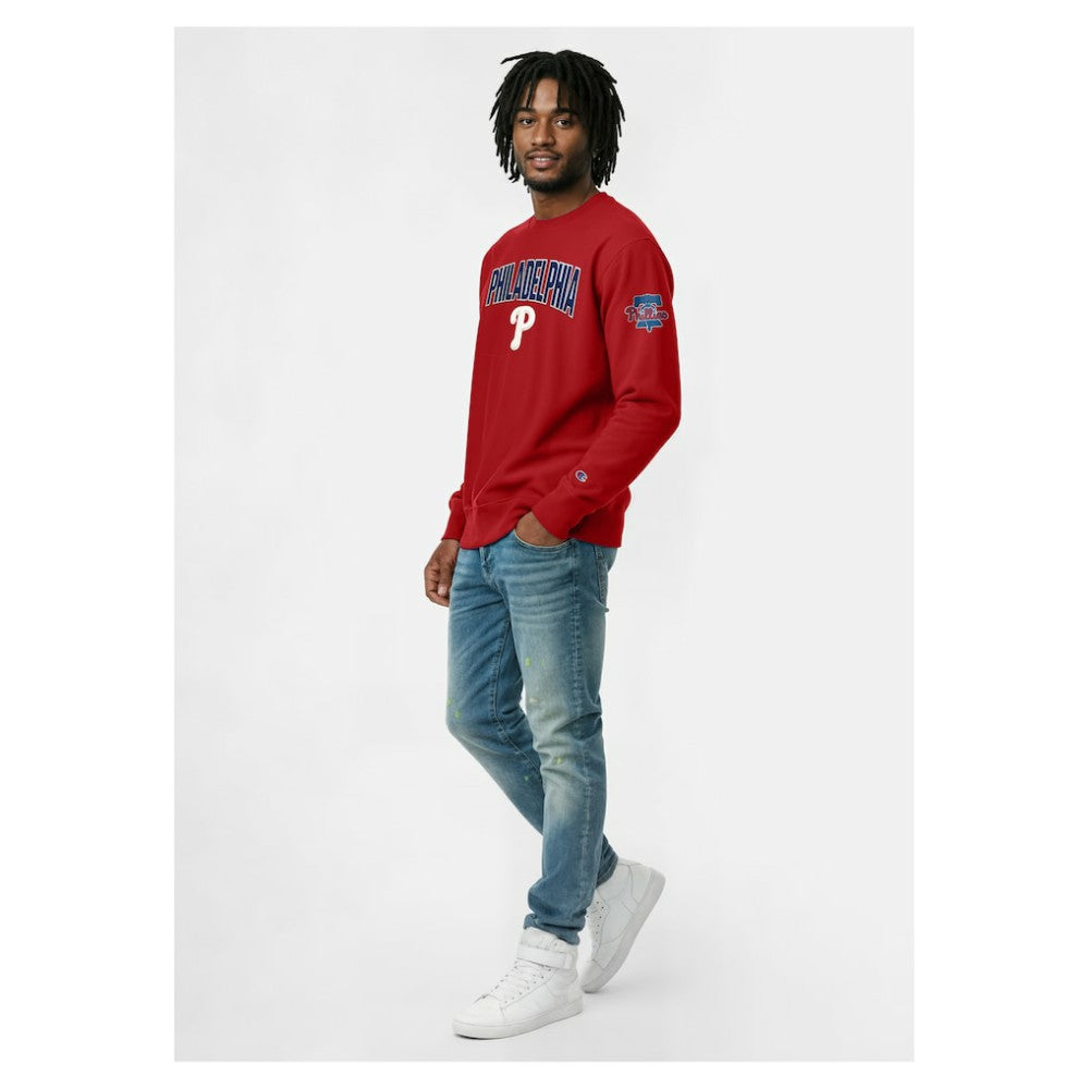 Philadelphia Phillies Champion Reverse Weave Chenille Sweatshirt - Red