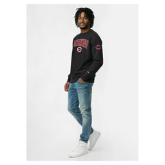 Cincinnati Reds Champion Reverse Weave Chenille Sweatshirt - Black