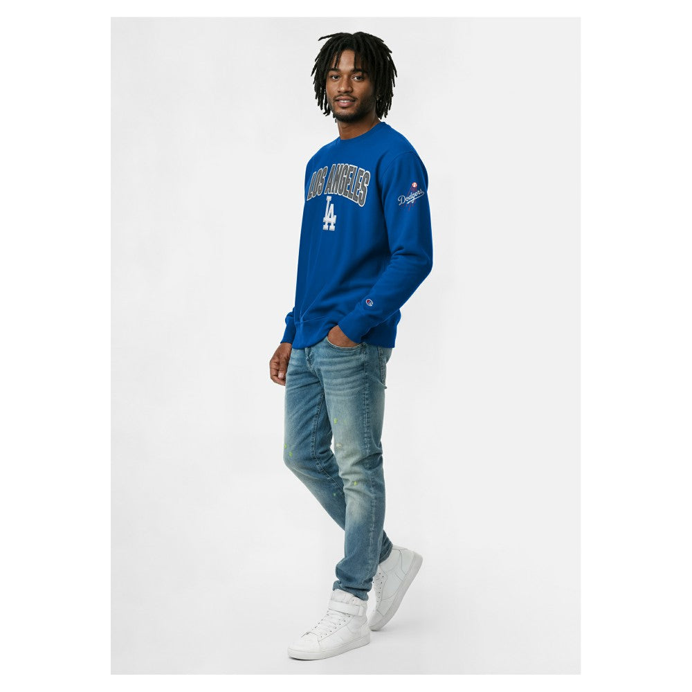 Los Angeles Dodgers Champion Reverse Weave Chenille Sweatshirt - Royal