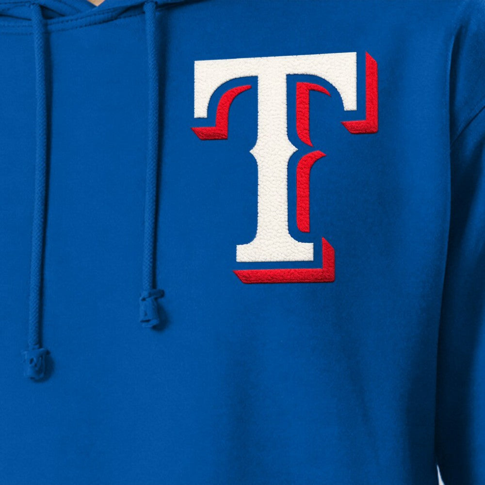 Texas Rangers Champion Reverse Weave Chenille Hoodie - Royal