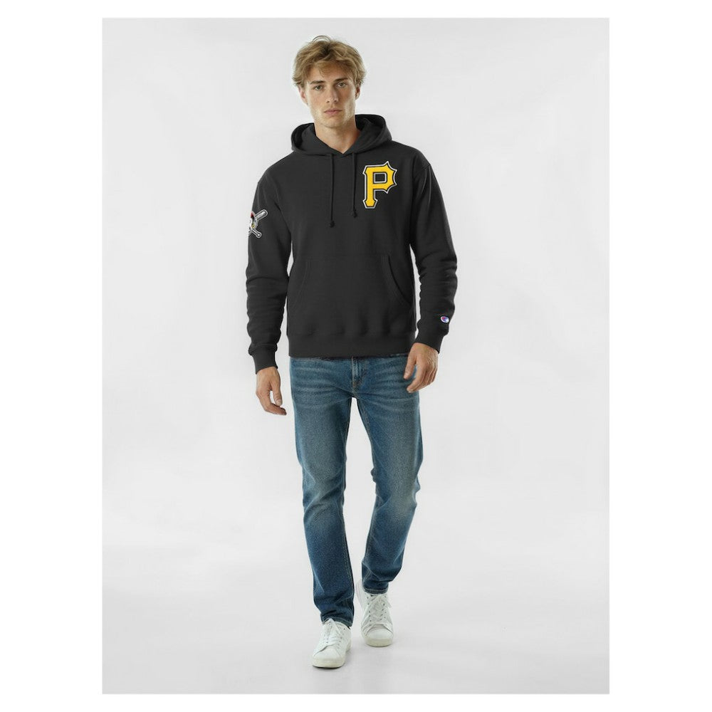 Pittsburgh Pirates Champion Reverse Weave Chenille Hoodie - Black