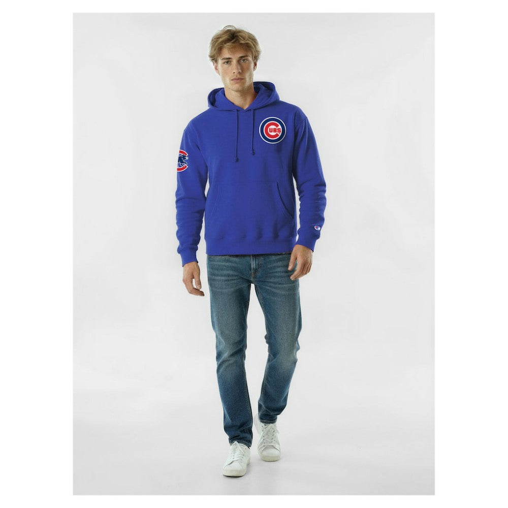 Chicago Cubs Champion Reverse Weave Chenille Hoodie - Royal