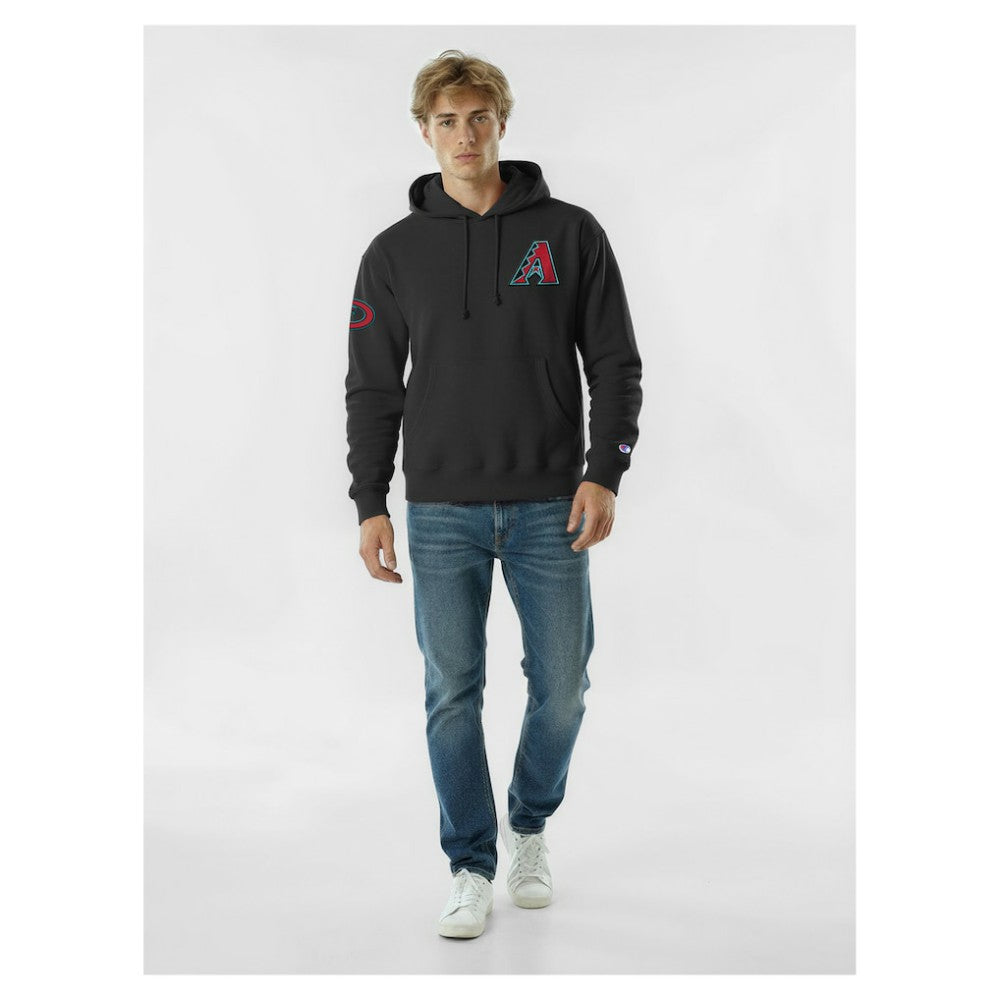 Arizona Diamondbacks Champion Reverse Weave Chenille Hoodie - Black