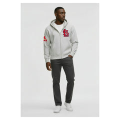 St. Louis Cardinals Champion Reverse Weave Chenille Full-Zip Hoodie - Gray