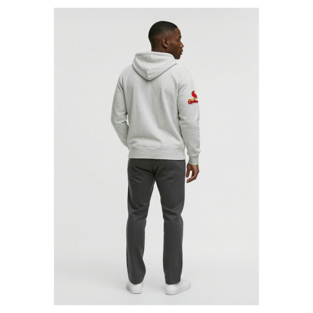 St. Louis Cardinals Champion Reverse Weave Chenille Full-Zip Hoodie - Gray