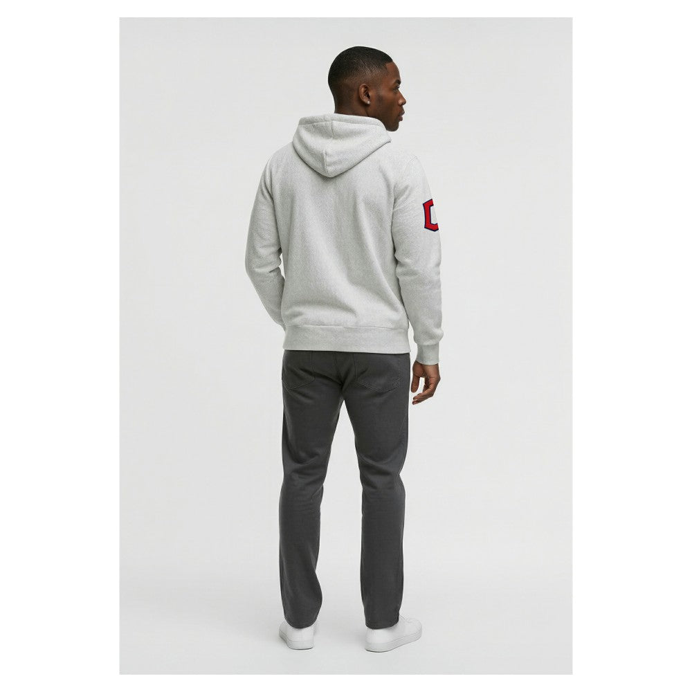 Cleveland Guardians Champion Reverse Weave Chenille Full-Zip Hoodie - Gray