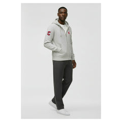 Cleveland Guardians Champion Reverse Weave Chenille Full-Zip Hoodie - Gray