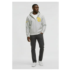 San Diego Padres Champion Reverse Weave Chenille Full-Zip Hoodie - Gray