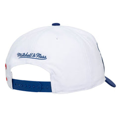 Chicago Cubs Unisex XL Script Pro Crown Snapback Hat - White/Royal | Mitchell & Ness