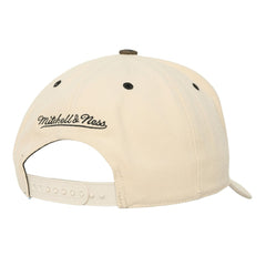 Cleveland Guardians Unisex Camo Logo Pro Crown Snapback Hat - Cream | Mitchell & Ness