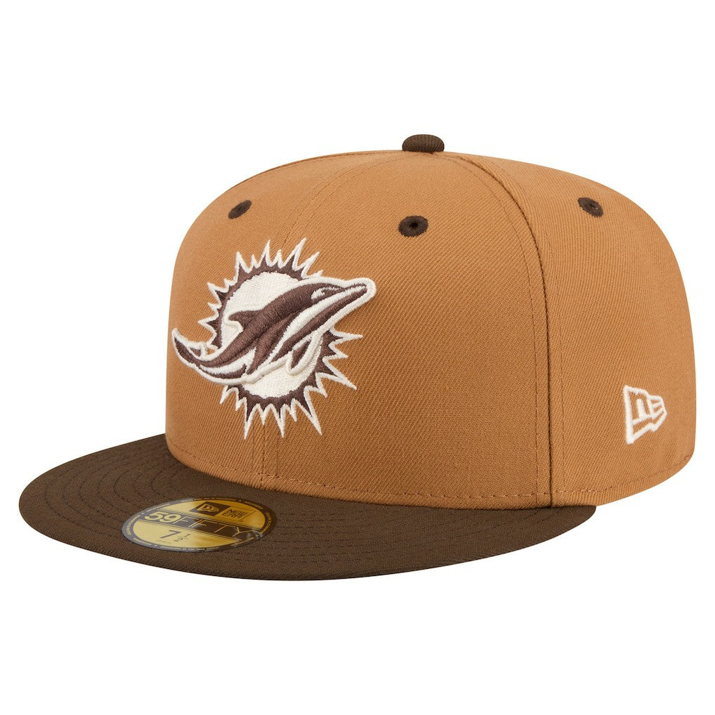 NFL Miami Dolphins Two-Tone Walnut 59FIFTY Fitted Hat