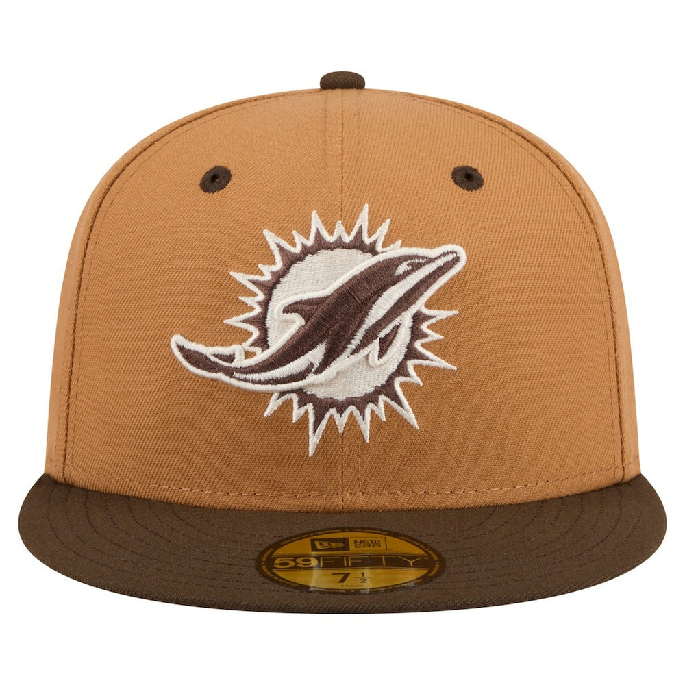 NFL Miami Dolphins Two-Tone Walnut 59FIFTY Fitted Hat