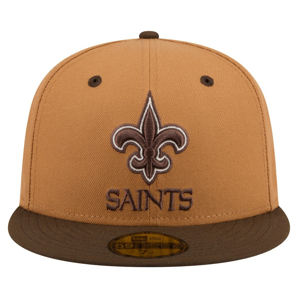 NFL New Orleans Saints Two-Tone Walnut 59FIFTY Fitted Hat