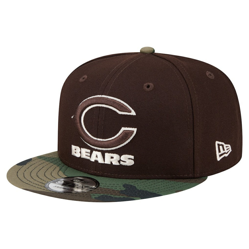 NFL Chicago Bears Adult Burnt Wood Camo 9FIFTY Snapback Hat