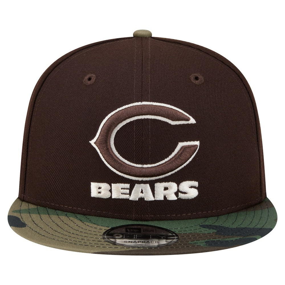 NFL Chicago Bears Adult Burnt Wood Camo 9FIFTY Snapback Hat