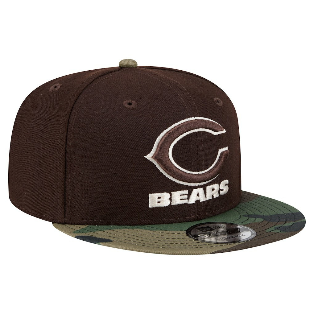 NFL Chicago Bears Adult Burnt Wood Camo 9FIFTY Snapback Hat