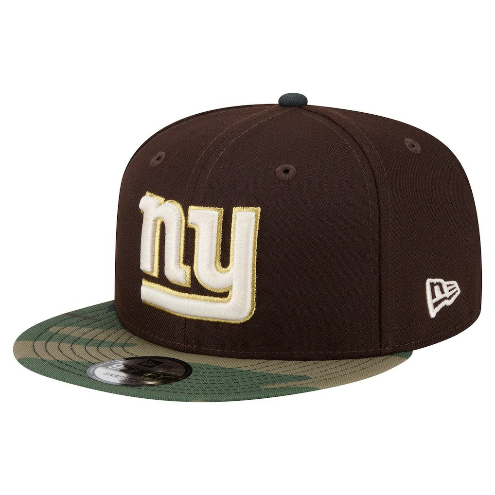 NFL New York Giants Adult Burnt Wood Camo 9FIFTY Snapback Hat