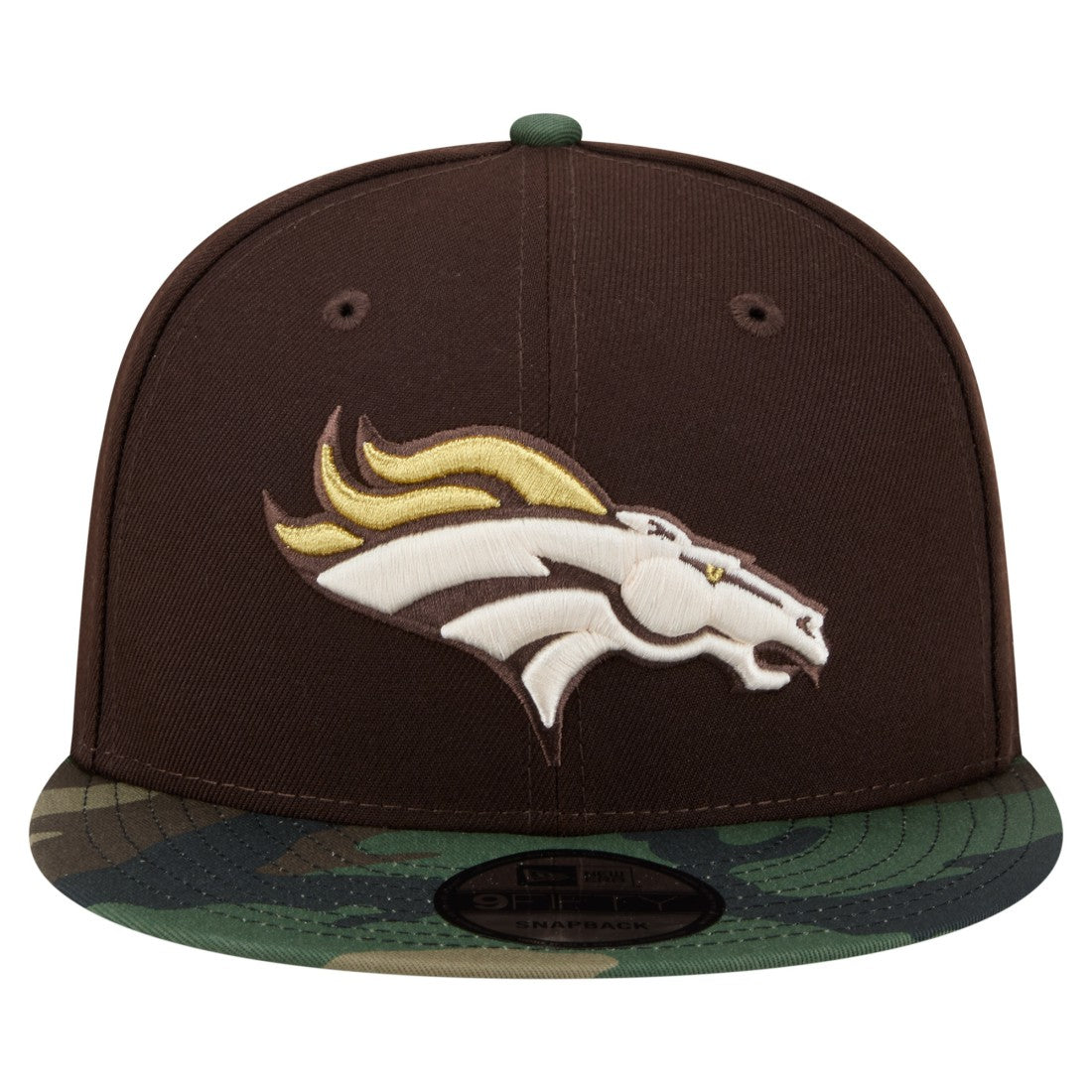 NFL Denver Broncos Adult Burnt Wood Camo 9FIFTY Snapback Hat