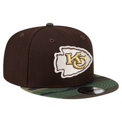NFL Kansas City Chiefs Adult Burnt Wood Camo 9FIFTY Snapback Hat