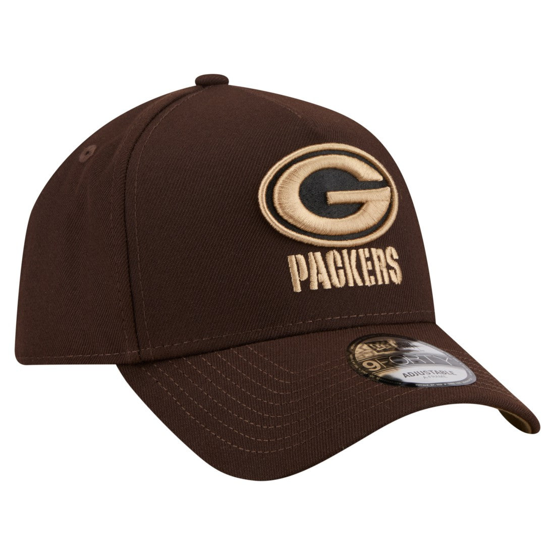 NFL Green Bay Packers Burnt Wood A-Frame 9FORTY Adjustable Hat