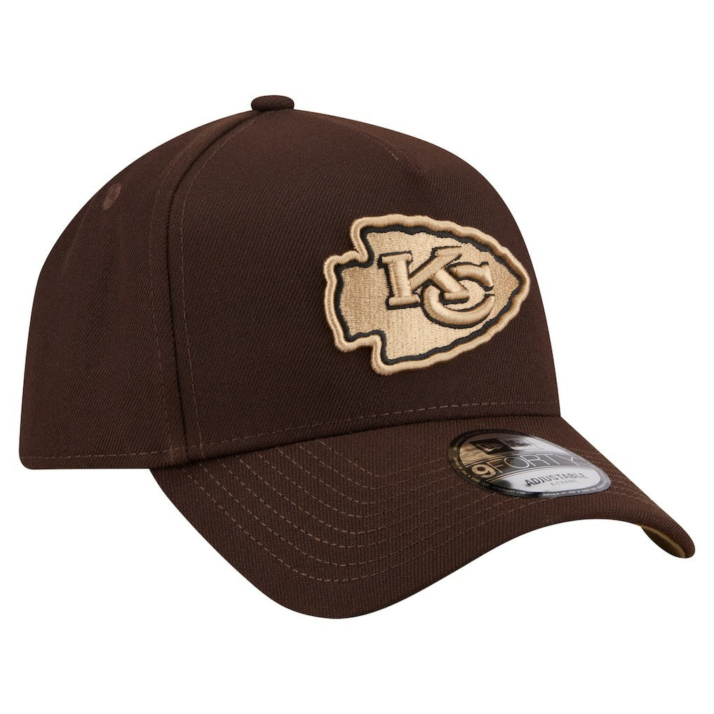 NFL Kansas City Chiefs Burnt Wood A-Frame 9FORTY Adjustable Hat