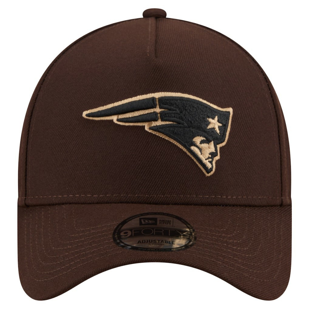 NFL New England Patriots Burnt Wood A-Frame 9FORTY Adjustable Hat
