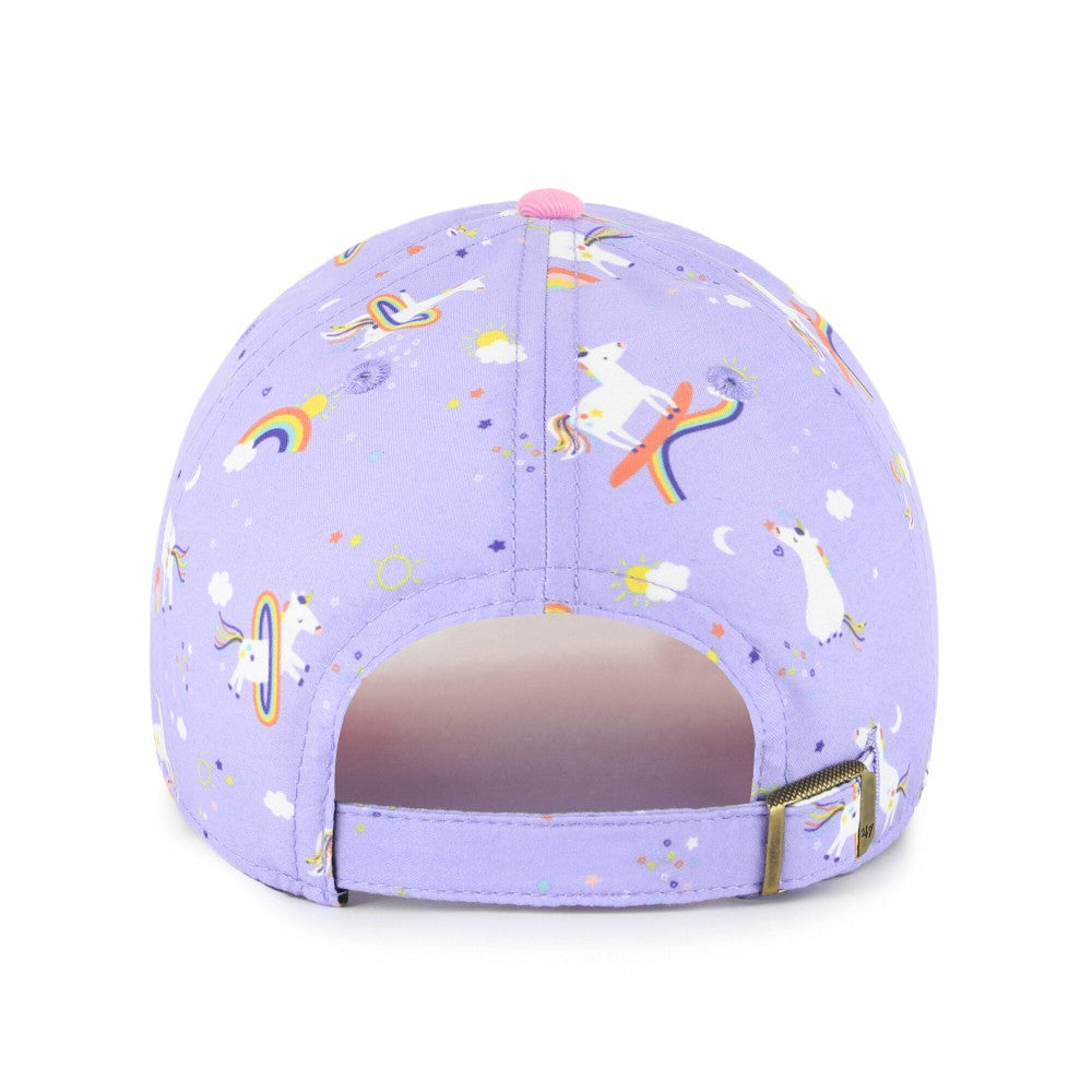 Los Angeles Angels Girls Youth Unicorn Clean Up Adjustable Hat - Lavender | 47 brand