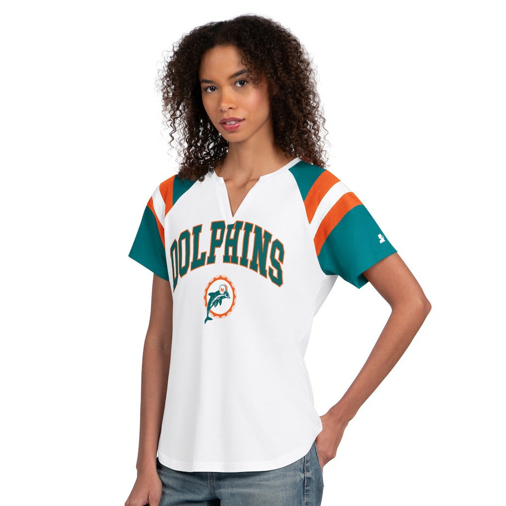 NFL Miami Dolphins Starter Women's Game On Notch Neck T-Shirt