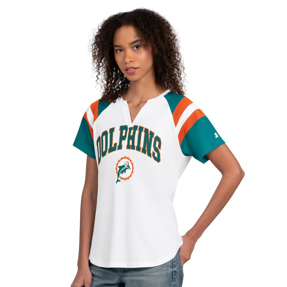 NFL Miami Dolphins Starter Women's Game On Notch Neck T-Shirt