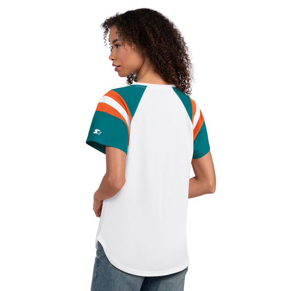 NFL Miami Dolphins Starter Women's Game On Notch Neck T-Shirt