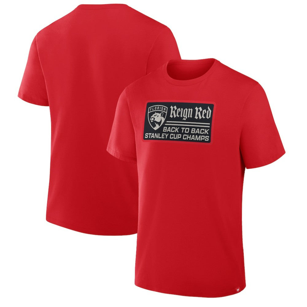 Florida Panthers Back-To-Back Stanley Cup Champions Reign Red T-Shirt
