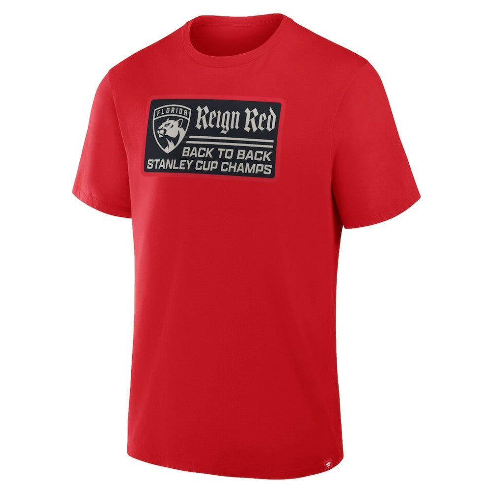 Florida Panthers Back-To-Back Stanley Cup Champions Reign Red T-Shirt