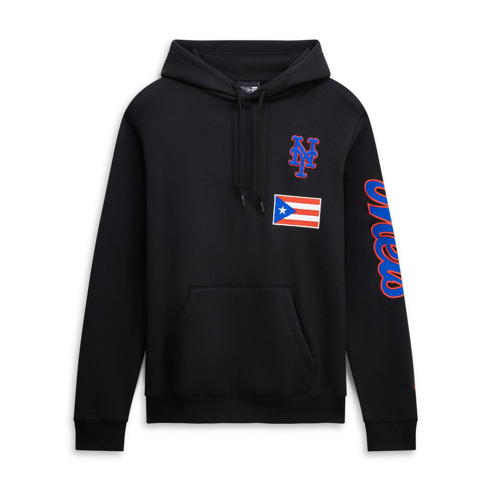 New York Mets Puerto Rico Country Flag Hoodie - Black | New Era
