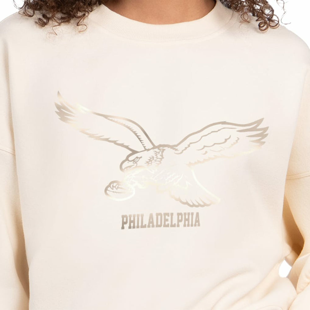 NFL Philadelphia Eagles Starter Women's Travel Pastels Boxy Fleece Sweatshirt