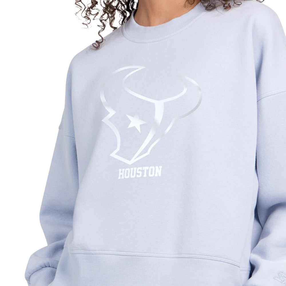 NFL Houston Texans Starter Women's Travel Pastels Boxy Fleece Sweatshirt