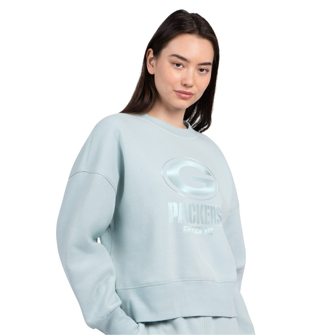 NFL Green Bay Packers Starter Women's Travel Pastels Boxy Fleece Sweatshirt