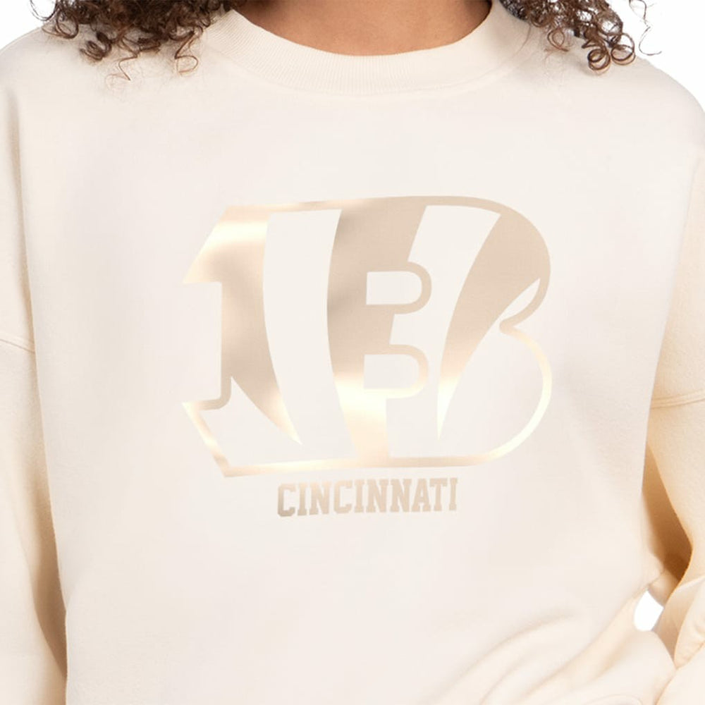 NFL Cincinnati Bengals Starter Women's Travel Pastels Boxy Fleece Sweatshirt