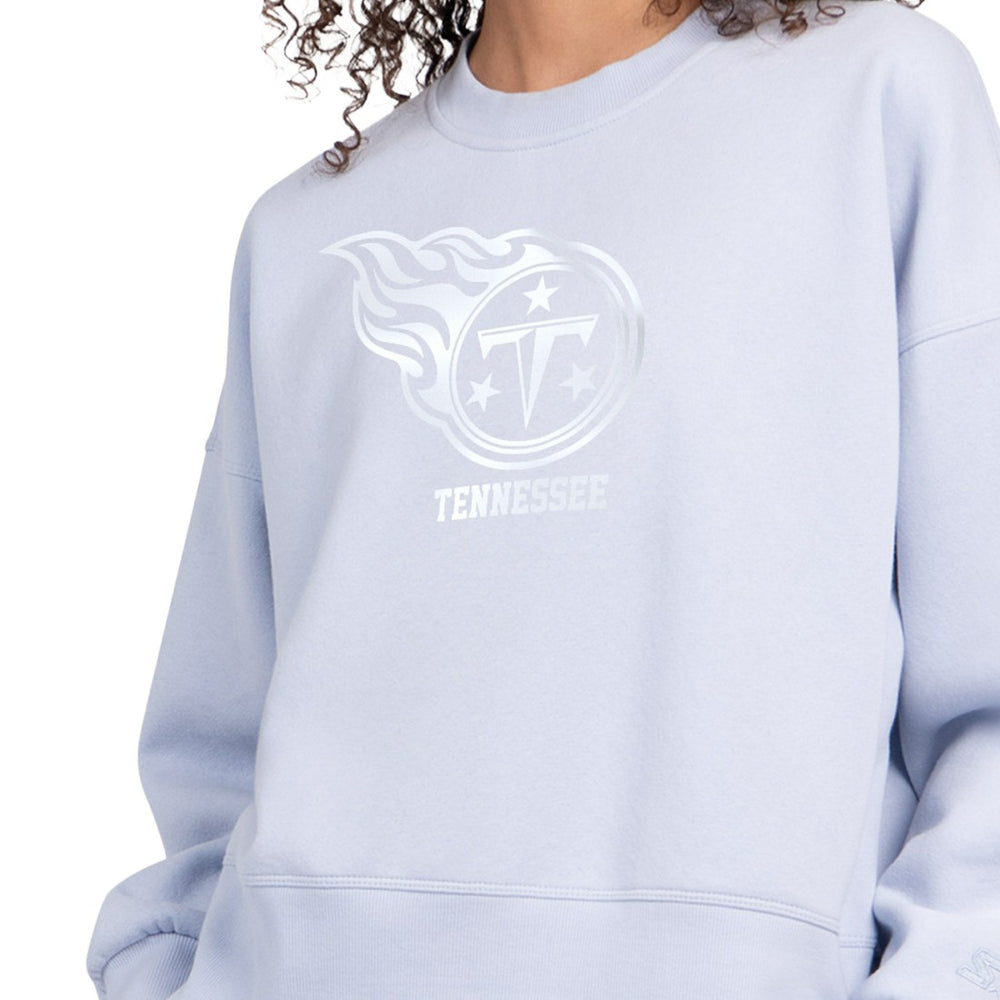 NFL Tennessee Titans Starter Women's Travel Pastels Boxy Fleece Sweatshirt