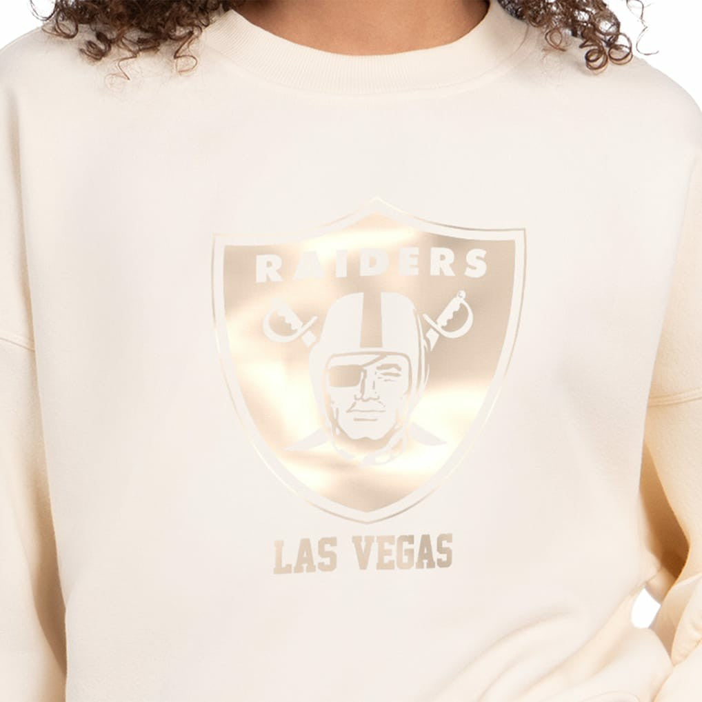 NFL Las Vegas Raiders Starter Women's Travel Pastels Boxy Fleece Sweatshirt