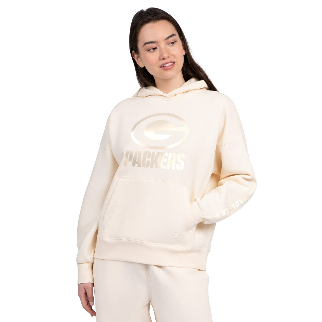 NFL Green Bay Packers Starter Women's Pastels Relaxed Travel Hoodie