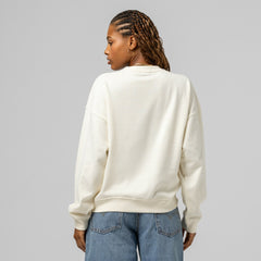 New York Mets Women's Premium Oversized Crewneck Sweatshirt - Cream | Mitchell & Ness