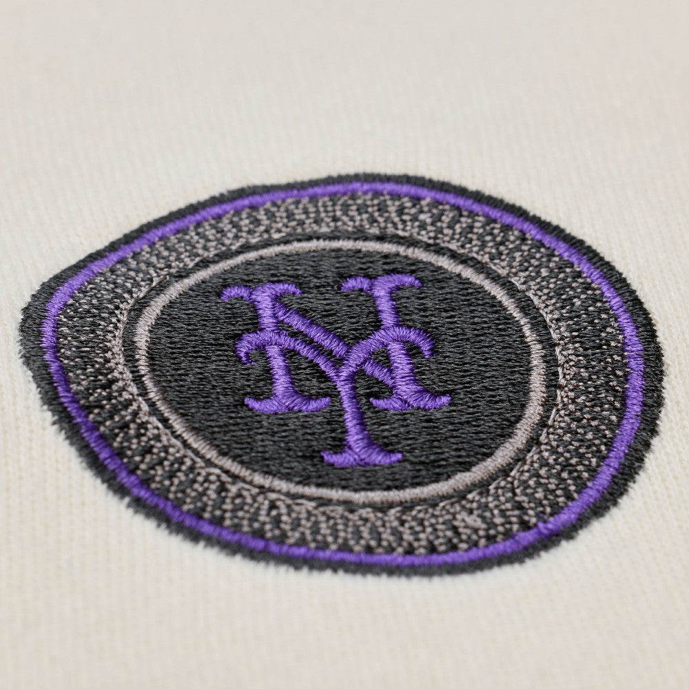 New York Mets Women's Premium Oversized Crewneck Sweatshirt - Cream | Mitchell & Ness