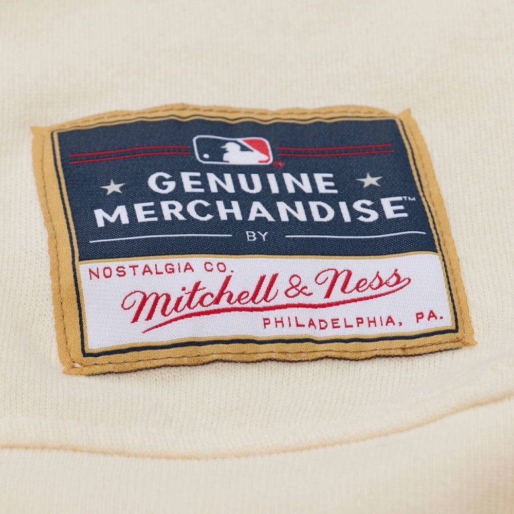 New York Mets Women's Premium Oversized Crewneck Sweatshirt - Cream | Mitchell & Ness